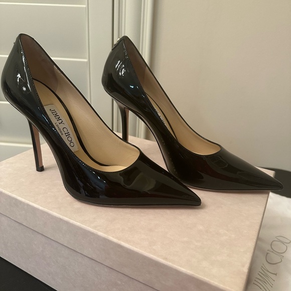 Authentic Jimmy Choo London Love 100 Black Patent Leather Pumps size 36 - Picture 3 of 9